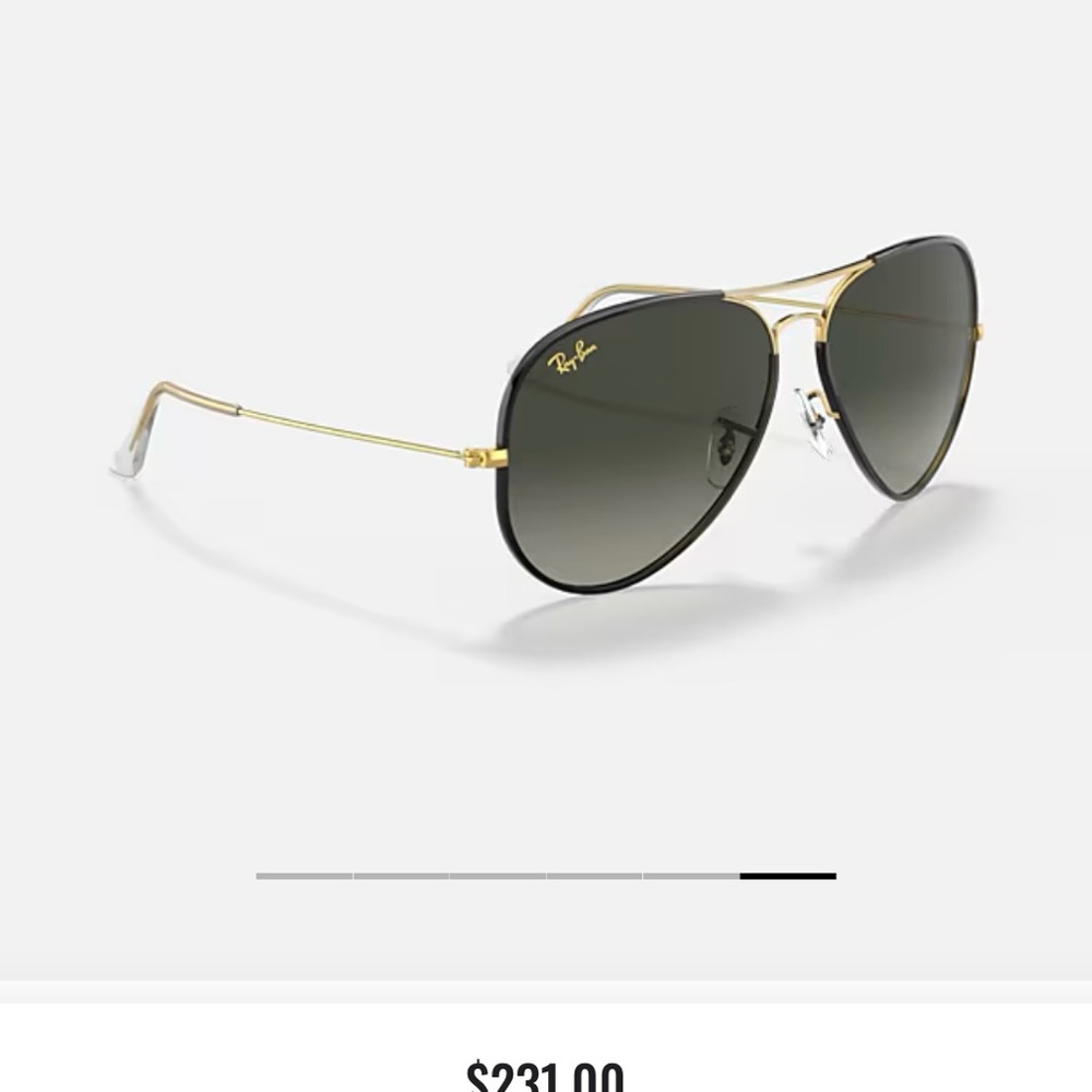 Ray-Ban Gold Frame Black Lens Sunglasses